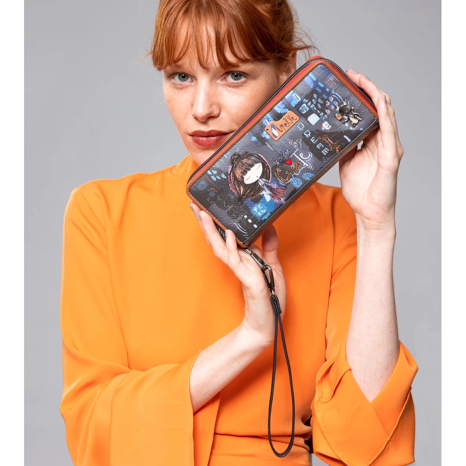 Anekke Contemporary Large Embossed RFID Wallet