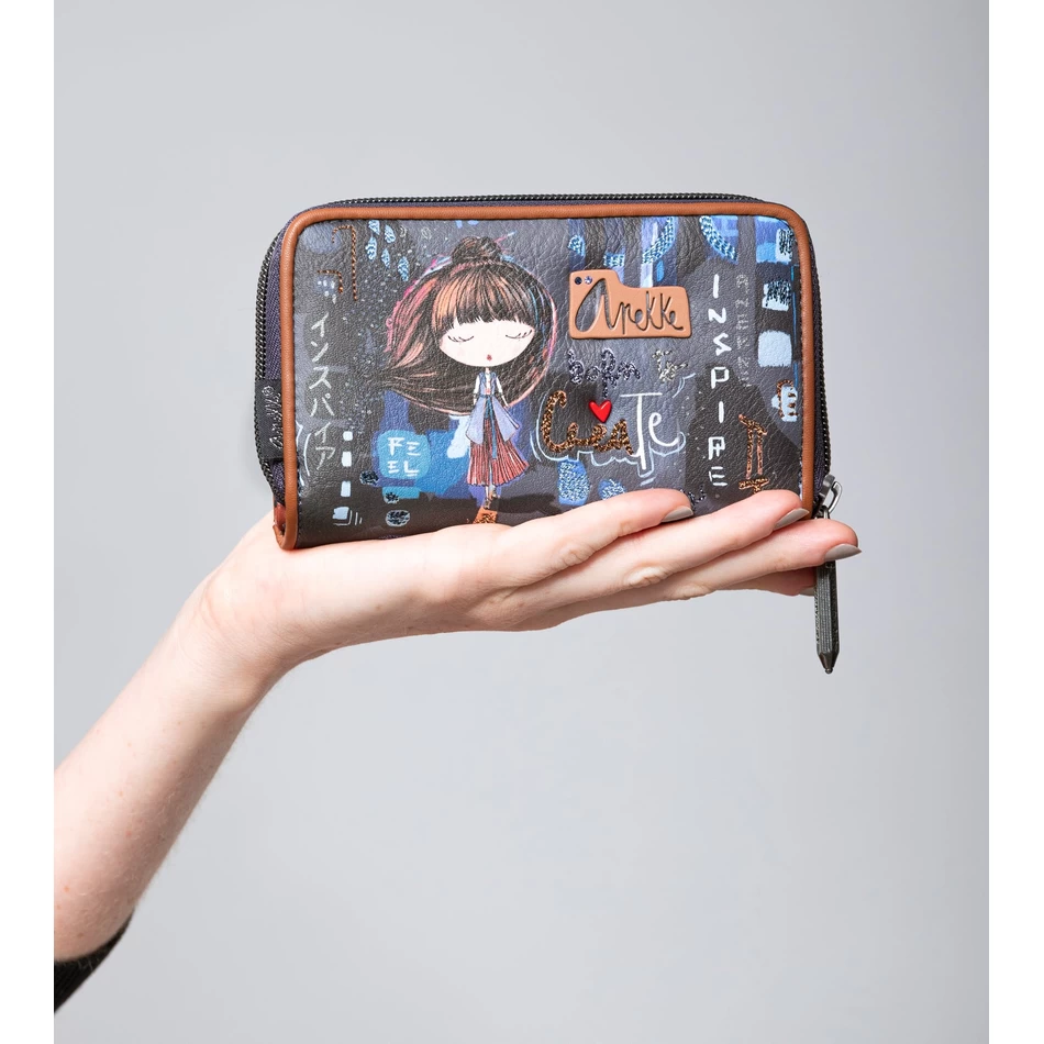 анекке савремени средње рељефни рфид новчаник