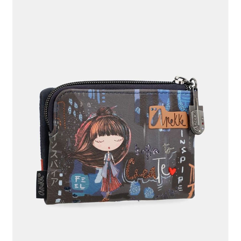 محفظة Anekke المعاصرة الصغيرة والمرنة بتقنية تحديد الهوية بموجات الراديو