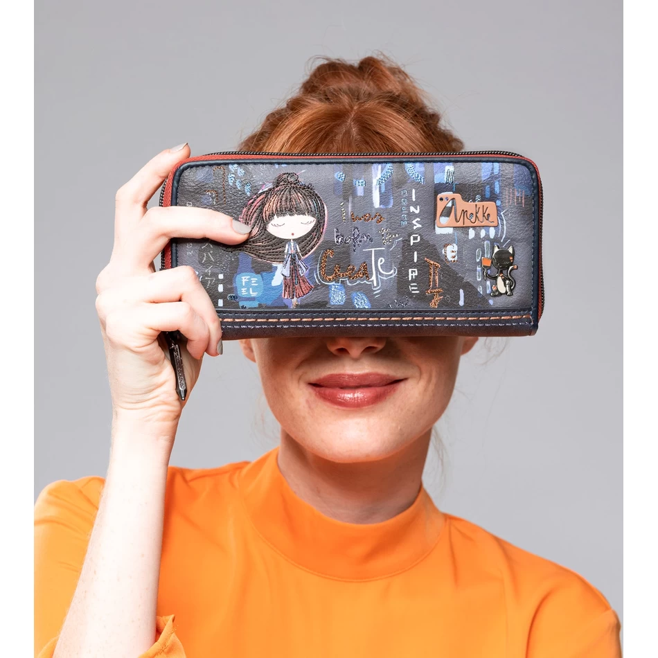 Anekke σύγχρονο πορτοφόλι διαβατηρίου Rfid σύγχρονο