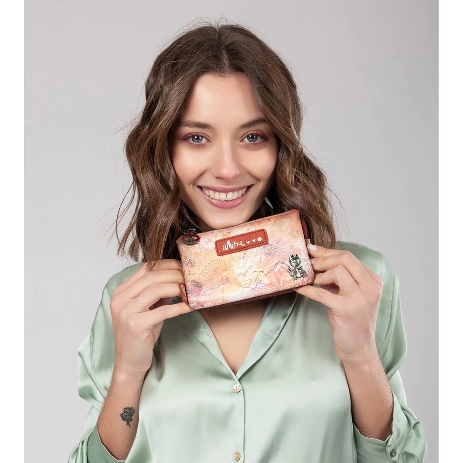 محفظة عملات معدنية مكونة من 3 أقسام من Anekke Flowers