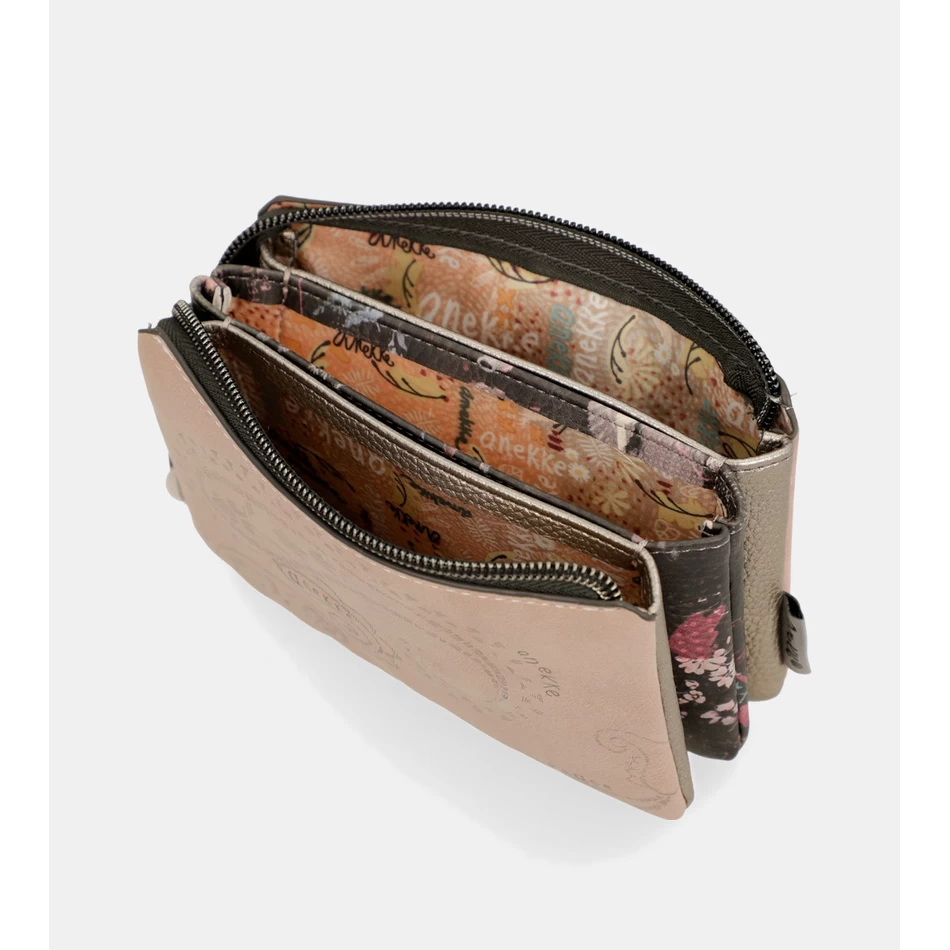 Anekke Peace & Love Roze Portemonnee Met 3 Vakken