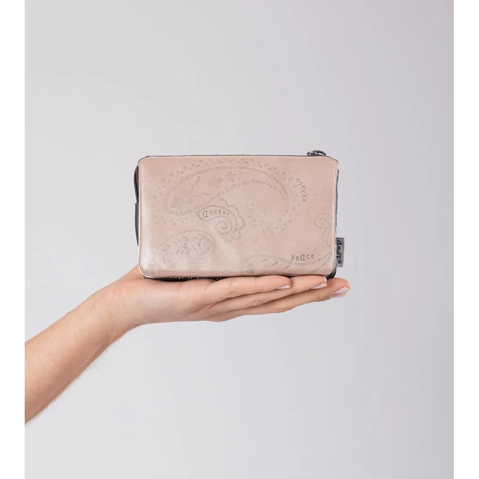 Anekke Peace & Love Roze Portemonnee Met 3 Vakken