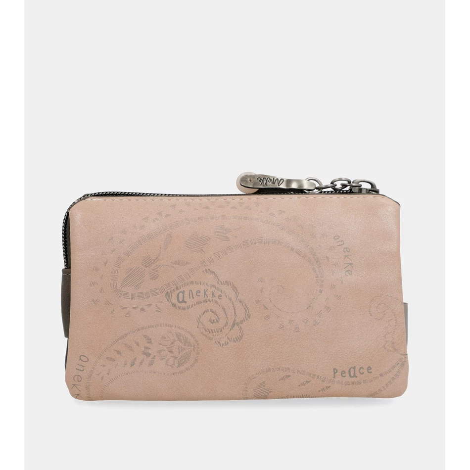 Anekke Peace & Love Roze Portemonnee Met 3 Vakken