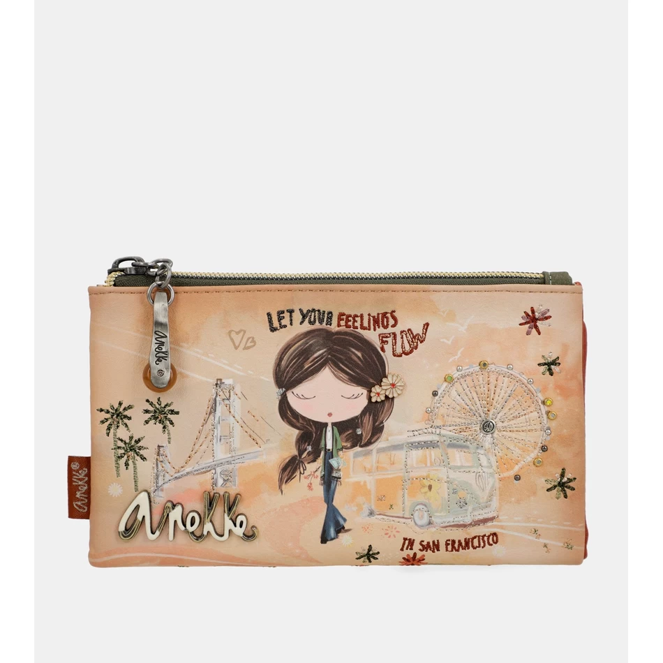 Upogljiva Rfid Denarnica Anekke Peace & Love Kamela