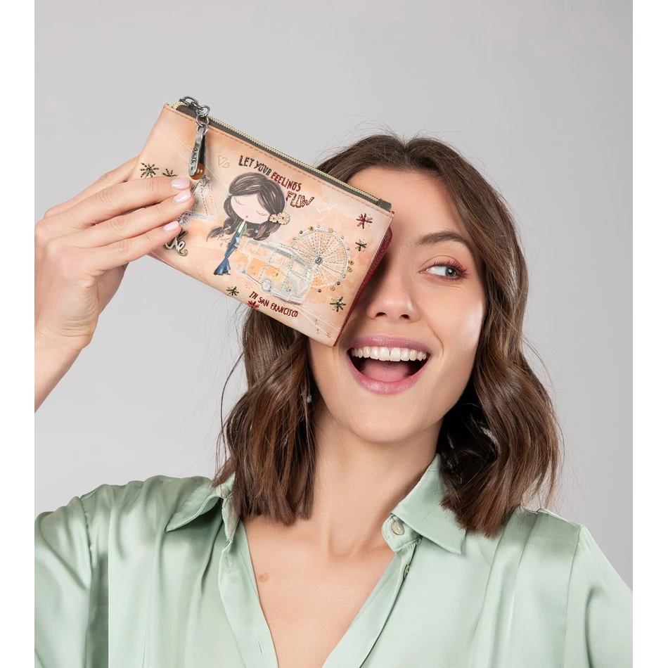 Upogljiva Rfid Denarnica Anekke Peace & Love Kamela