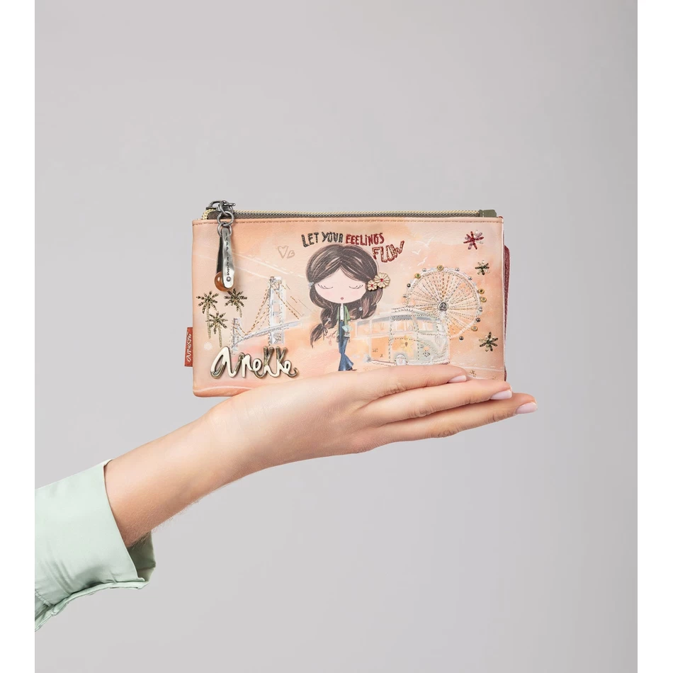 Upogljiva Rfid Denarnica Anekke Peace & Love Kamela