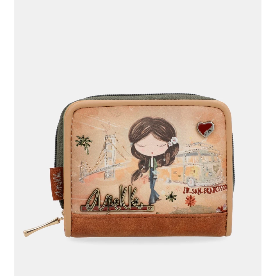Anekke Peace & Love Camel RFID-portemonnee