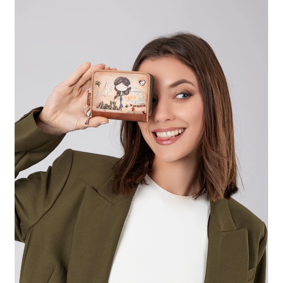 Anekke Peace & Love Camel RFID-portemonnee