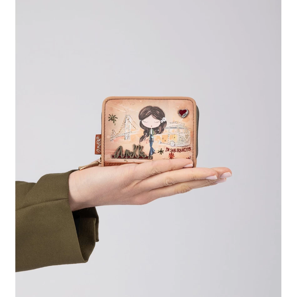 Anekke Peace & Love Camel RFID-portemonnee