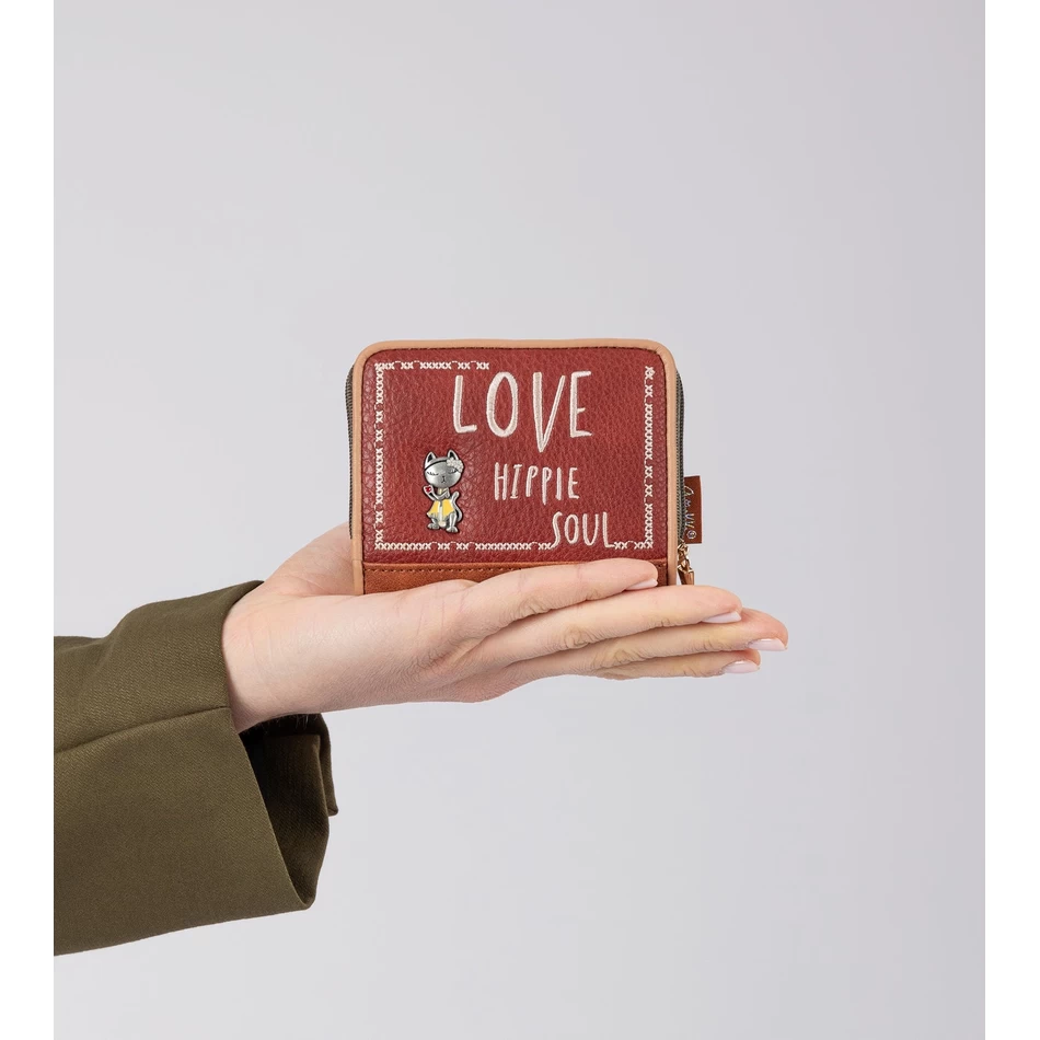 Anekke Peace & Love Camel RFID-portemonnee