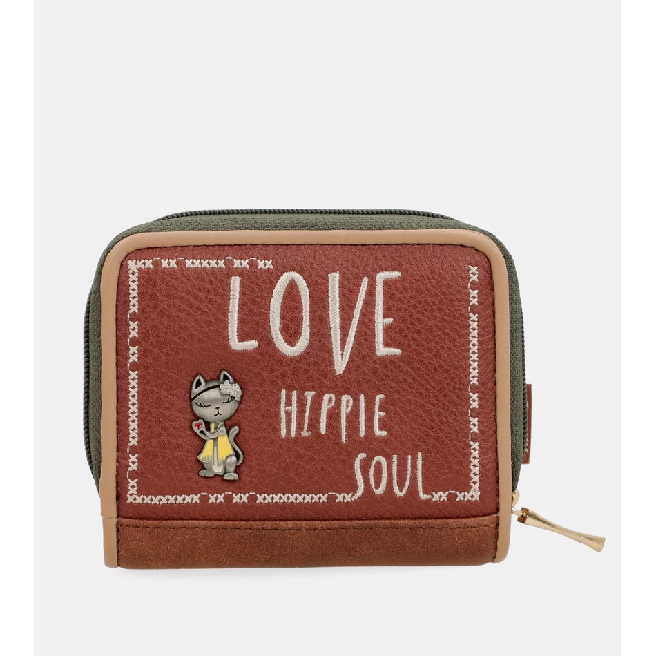 Anekke Peace & Love Camel RFID-portemonnee