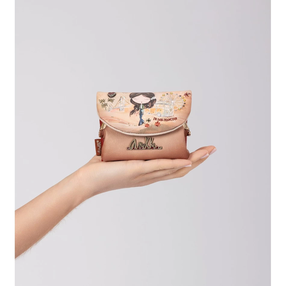 Anekke Peace & Love Camel Portemonnee Met Klep