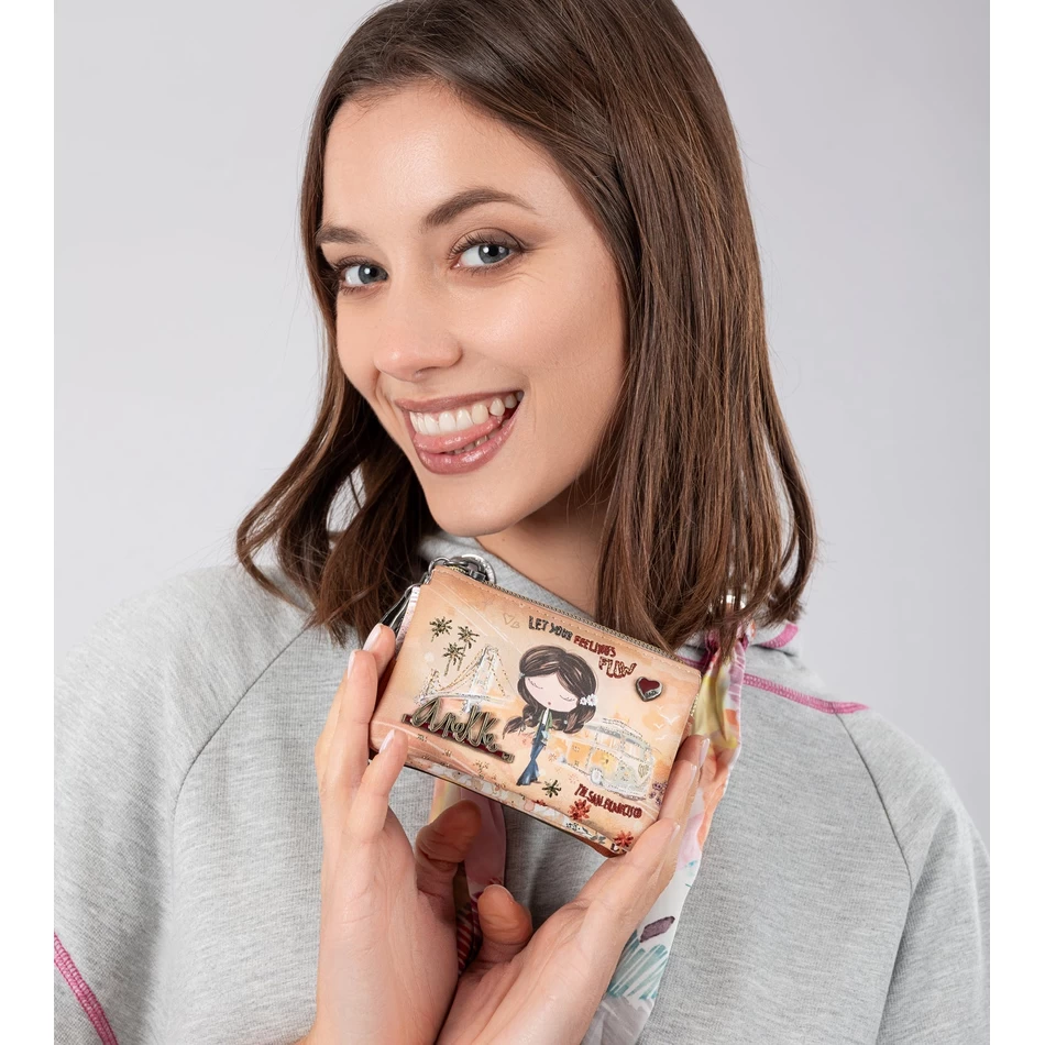 анекке торбица за новчиће са 3 преграде за мир и љубав камила