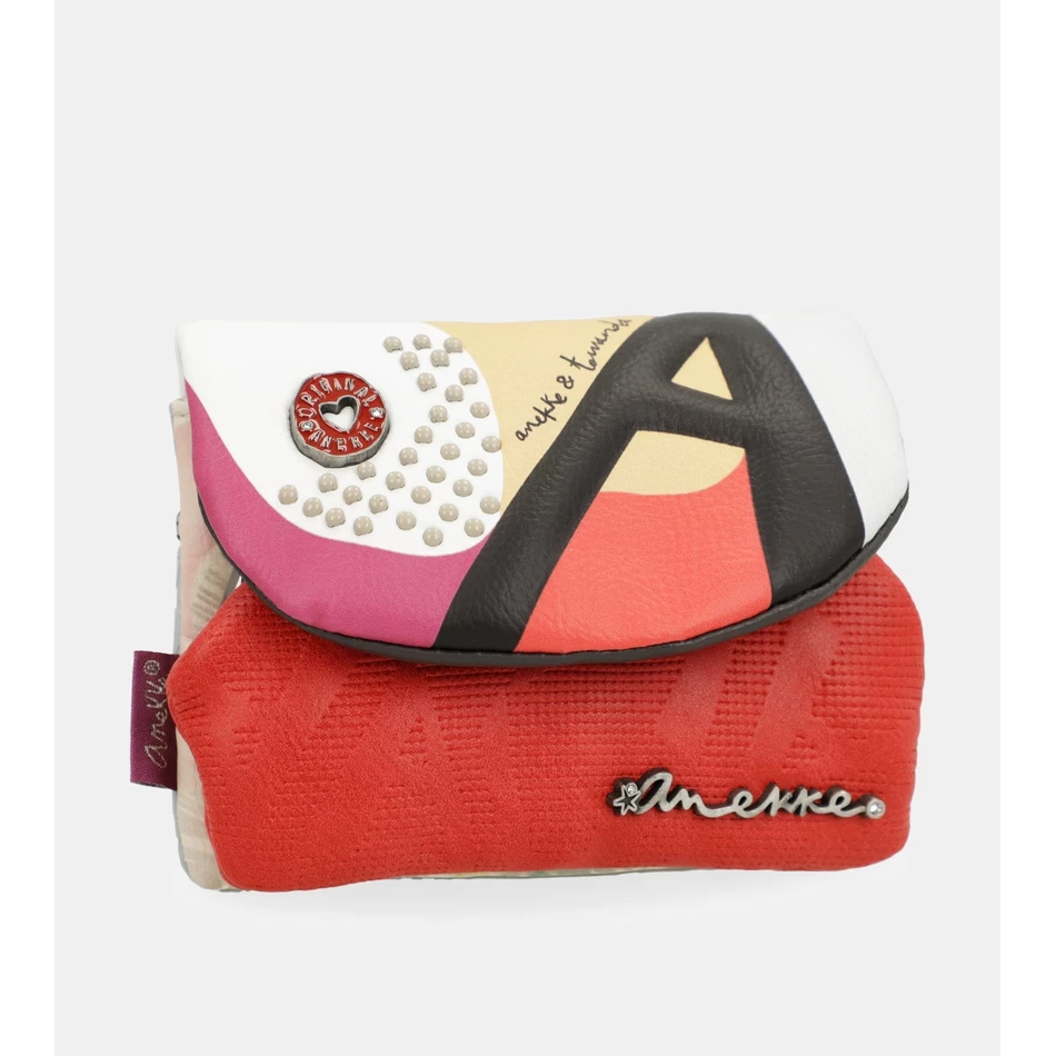 Anekke محفظة النقود المعدنية الأنيقة مع غطاء