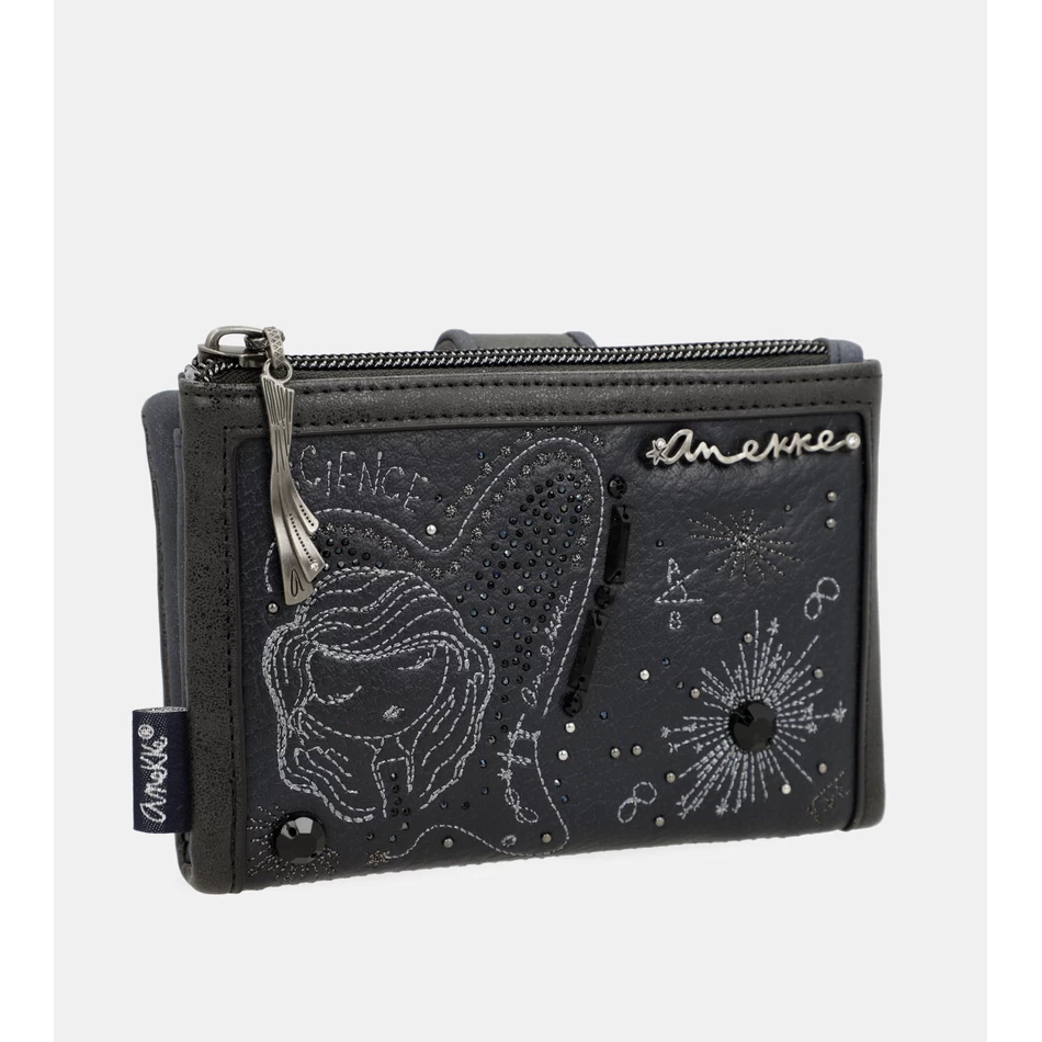 Anekke Studio Marineblauwe Flexibele Medium Rfid-portemonnee