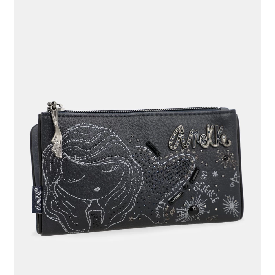 Anekke Studio Marineblauwe Flexibele Rfid-portemonnee