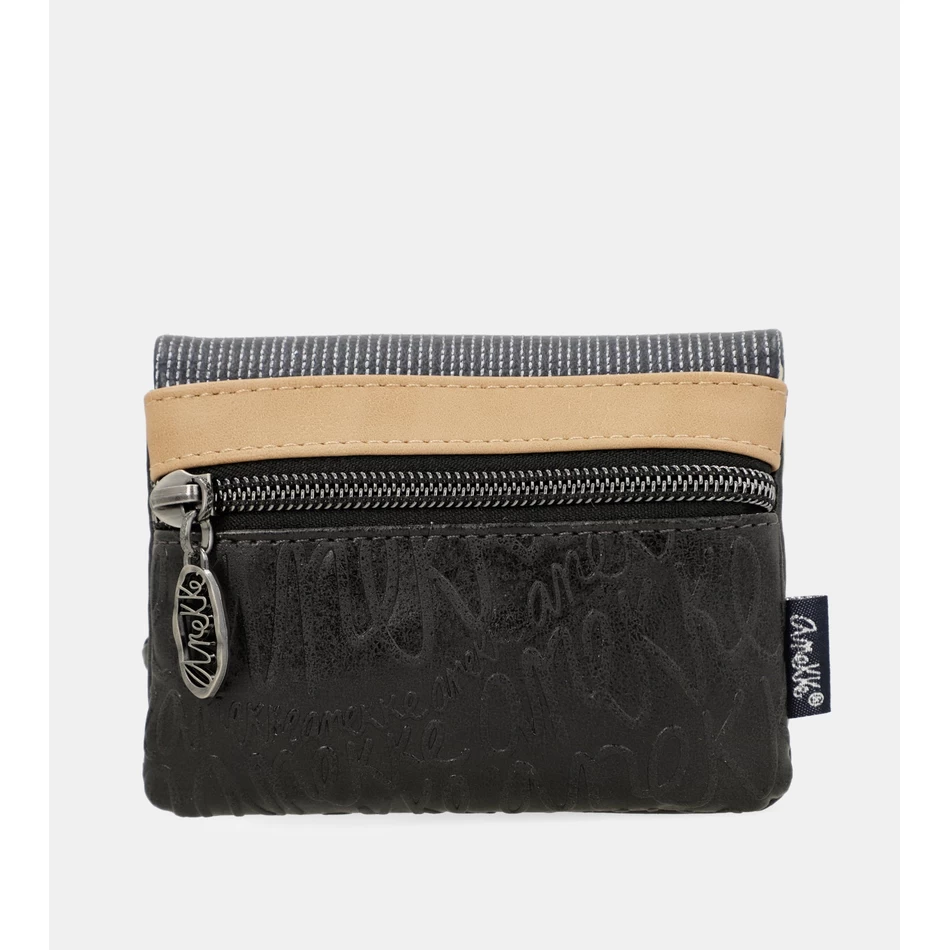 анекке студио тамноплава торбица за новчиће са поклопцем