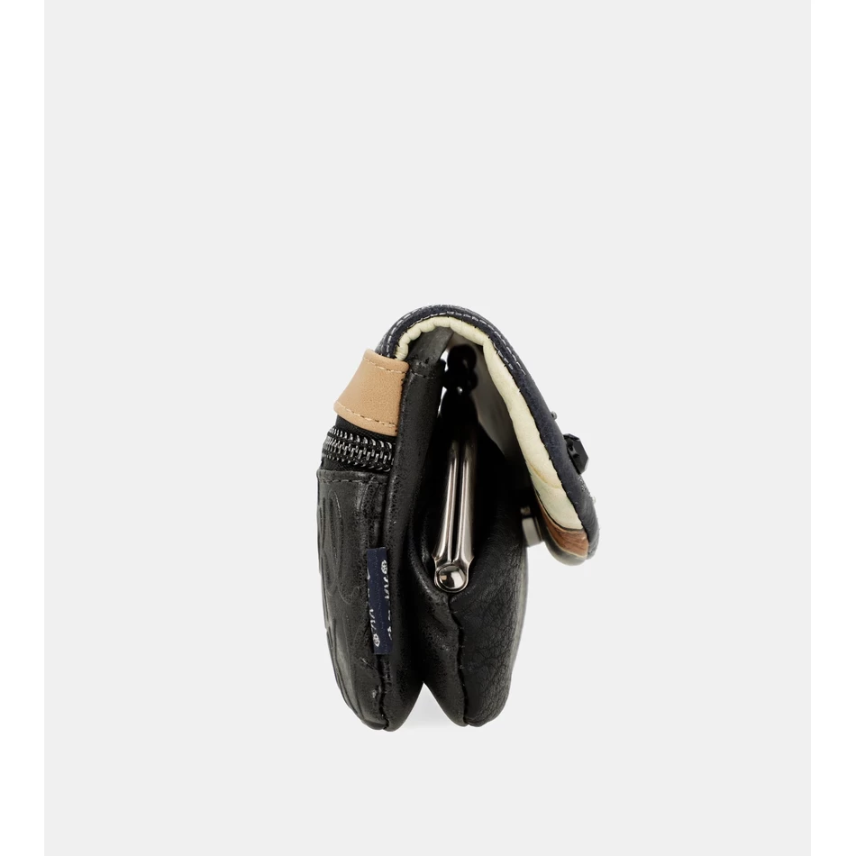 анекке студио тамноплава торбица за новчиће са поклопцем