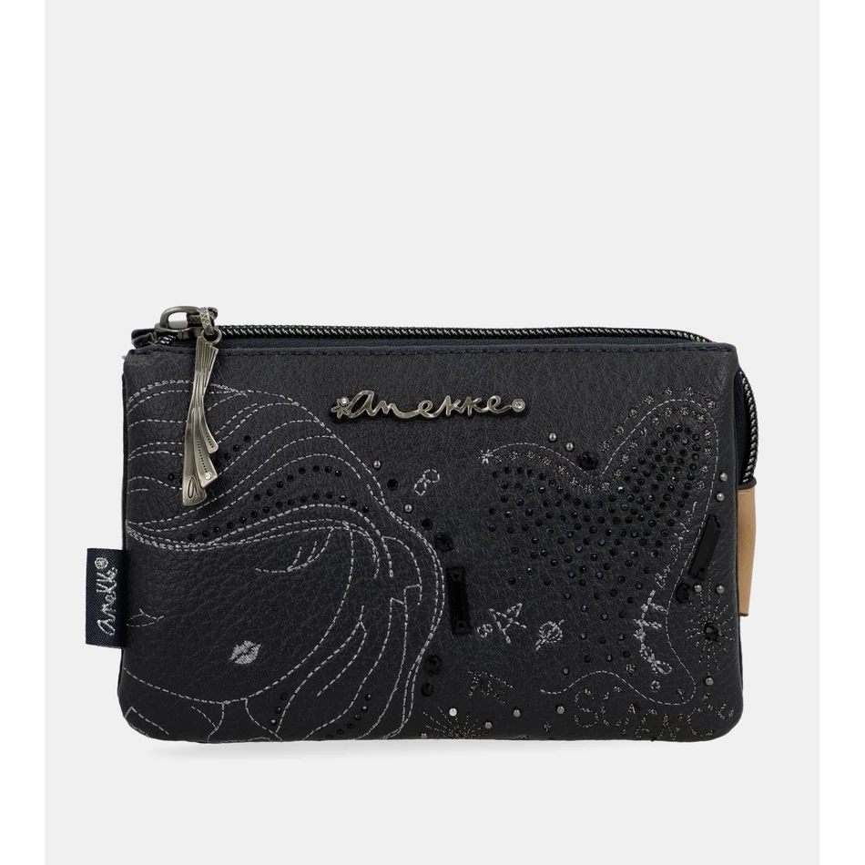 Anekke Studio темно-синий тройной кошелек для монет