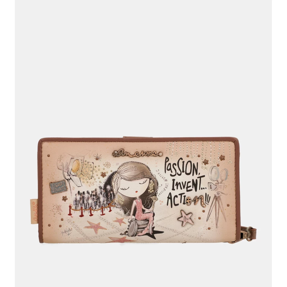 Anekke холивудски голям Rfid портфейл