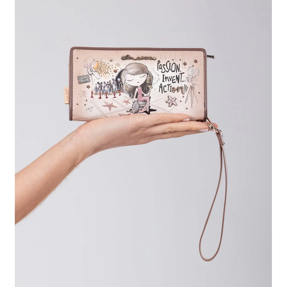 Anekke холивудски голям Rfid портфейл